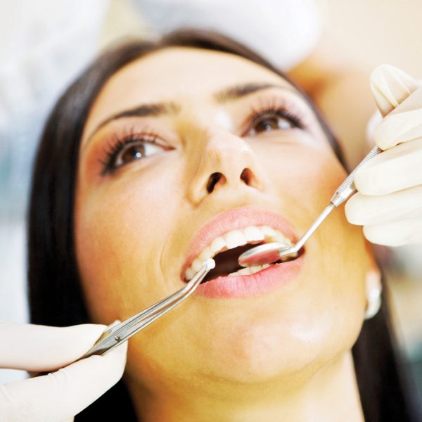 lady at dentist