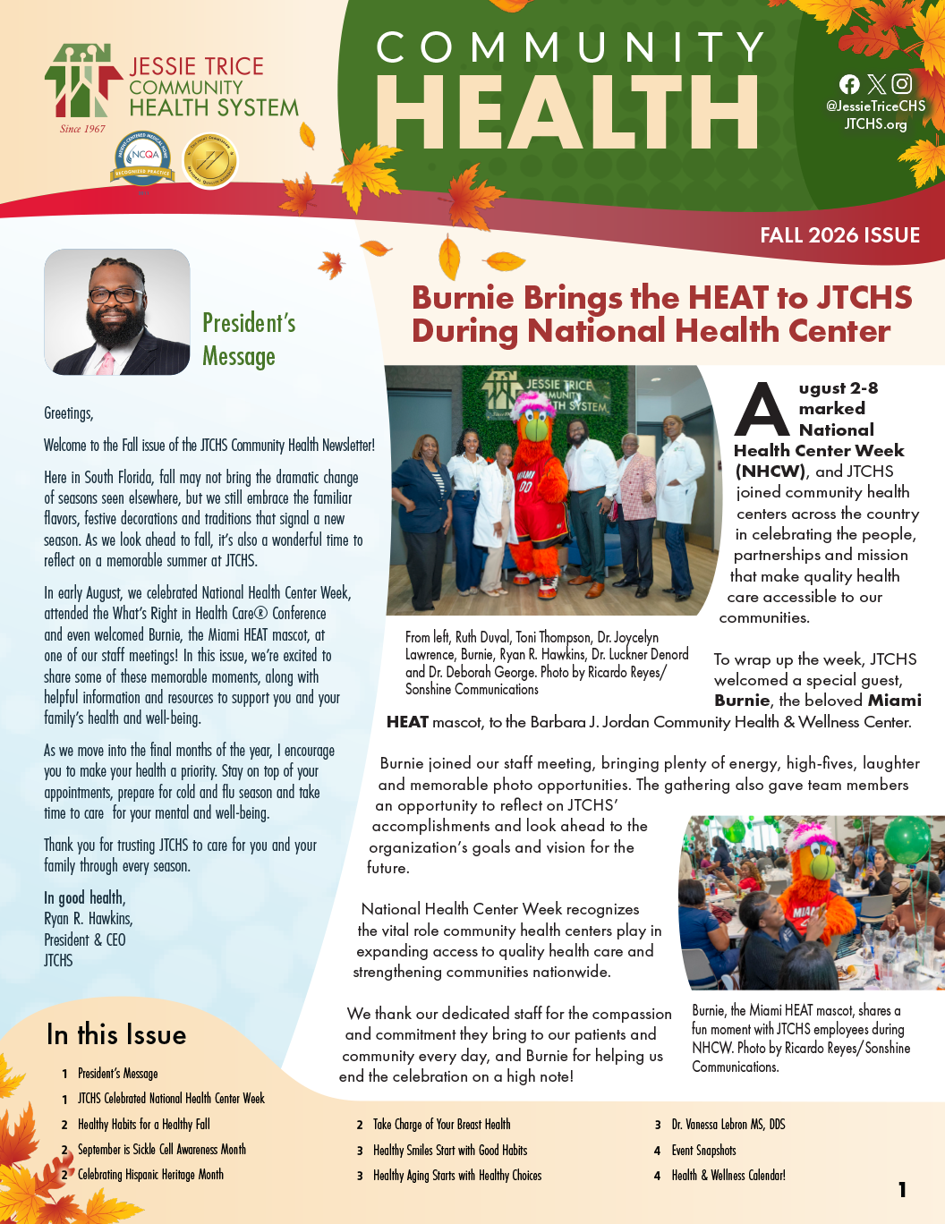 JTCHS Fall Newsletter 2026